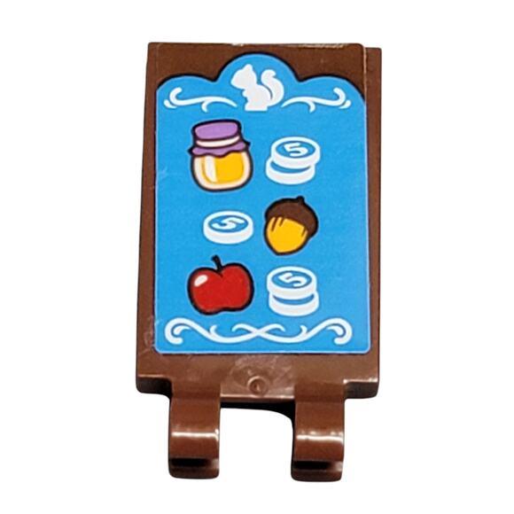 LEGO Store Sign Tile w/ Clips Jar Acorn Apple Coin Brown 30350bpb045 Elves 41182 - Picture 1 of 2